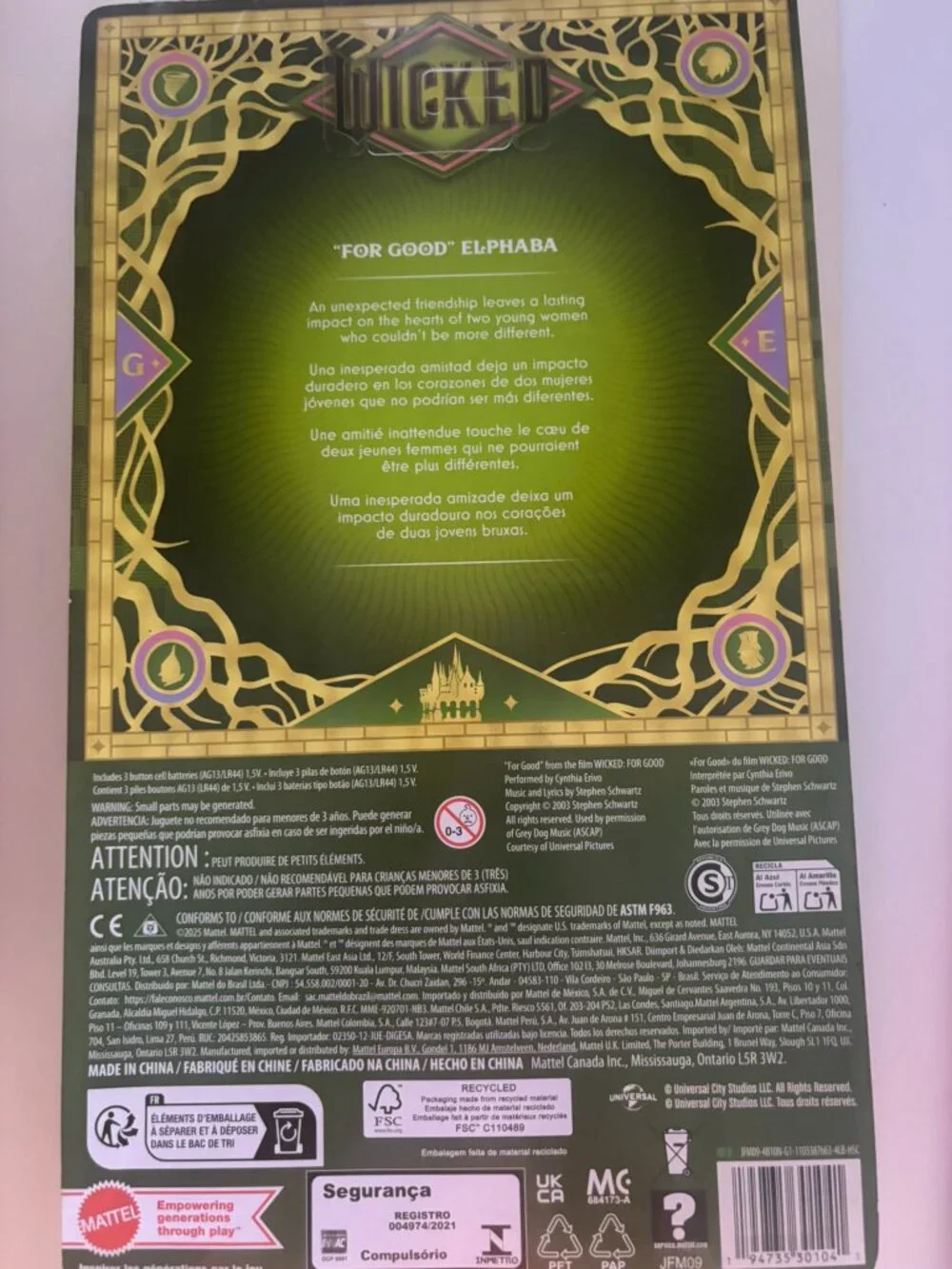 NEW Wicked Singing Glinda & Elphaba 11'' Fashion Doll Figures